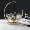 Dishes & Plates Creative Light Luxury American Glass Fruit Tray Home Living Room Coffee Table Snack Plate Decoration Dessert Storage Bowl