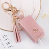 Party Favor Souvenir Gift Hand Sanitizer Holder With Bottle PU Leather Cover Tassel Keychain Portable Disinfectant Case Empty Bottles Holders Keychains
