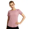 2021 New Sports Top Internet Celebrity Fitness Yoga Wear Blouse Running Sports Workout Kläder Kortärmad Kvinnor T-shirt Sommarfotboll Jer