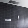 Système de douche hm, cascade moderne, grand plafond, ensemble de têtes LED, robinet mitigeur thermostatique encastré