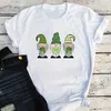 T-shirt feminina St Patricks Dia Gnome Camisa Mulheres 2022 Camise