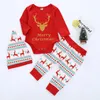 Kleidungssets Geborenes Baby Jungen Mädchen Weihnachtsset Hirschmuster Langarmshirt und elastische Hose Outfits Herbstkleidung 0-24 Monate