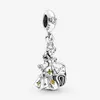 100% 925 Sterling Silver Dancing Belle Dangle Charms Fit oryginalny europejski urok bransoletka moda kobiety biżuteria na Halloween akcesoria