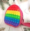 19CM Arcobaleno Tie Dye Fidget Zaino Bubble Toys Borsa Push Bubbles Borse Bambini Sport per adulti Borse a tracolla casual Borsa Tote Regalo di Natale FY2990