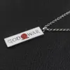 10pCRJ God of War Letter Logo Keychain Bianco Piatto geometrico Pendente Portachiavi Keyring Gioielli Cosplay Accessori regalo