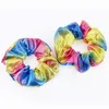 여성 패션 메탈릭 레이저 헤어 타이 탄성 Scrunchies 포니 테일 홀더 소녀 Hairband Hairs Rope Rings 50pcs