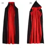 Cadılar Bayramı Cosplay ile Şapka Cloak Vampire Büyücü Kostüm Kırmızı Siyah Çift Katmanlı Pelerinler Hallowmas Kostümleri Parti Giysileri BH4898 Tyj