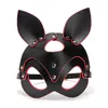 Masque Bdsm accessoires érotiques femmes lapin fille jeu de rôle Anime Cosplay Lingerie Sexy Bondage cuir masques pour les yeux pour jeux de sexe