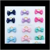 Apparel Supplies Home Garden Drop Delivery 2021 100 PiecesLot Cute Ribbon Pet Grooming Aessories Handmade Small Dog Cat Hair 2422552