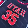 MI08 UTAH UTESバスケットボールジャージーNCAAカレッジKuzma両方Gach Branden Carlson Jenkins Jr Rollie Worster Lazar Stefanovic Allen Jones Plummer Battin Chambers Van Hor