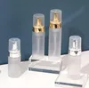 젖빛 무스 폼 병 비누 디스펜서 거품 병 100ml-200ml Goldensilver 도금 펌프 헤드 페이셜 클렌저 화장품 패키지 SN3931