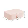 Travel Portable Jewelry Box Multifunction PU Leather Display Rack Necklace Earrings Ring Boxes Desktop Storage Decoration Ornaments