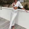 FANTOYE Hollow Out Ruched Party Dress Women Elegant Elastic Long Sleeve Maxi Dresses For Women Sexy V-Neck Bodycon Long Dress Y0726