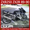 Обсуждение мотоцикла для Kawasaki Ninja ZX2R ZXR250 ZX 2R 2 R R250 ZXR 250 89 90 Кузов 84Но.42 ZX2 R ZX-2R ZXR-250 1989 1990 ZX-R250 89-98 Полный комплект для тела черный серебристый