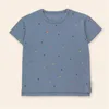 Enfants Été T-shirt à manches courtes Pantalons Ensembles TC Coton élégant Accueil Polka Dot Fleur Motif Enfant Fille Outfit 210619