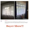 DZQ Solid Color White Sheer Curtain for Living Room Bedroom Kitchen Door Window Treatment Modern Household Voile Tulle Curtain 210712