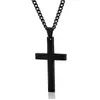 Классический крест мужчин кулон ожерелье мода из нержавеющей стали ширина коробки цепи ожерелье для мужчин подарок ювелирных изделий G1206