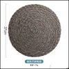 Tapis de décoration de table, accessoires de cuisine, bar à manger, maison, jardin, manuel, set de table en ramie, spirale ronde, isolation thermique occidentale, imperméable