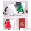イベントのお祝いパーティーの供給ホームガーデングリーティングカードクリスマスカード - アップカード、かわいい3Dホリデーポストカード - クリスマスギフト、宗教箱入り