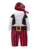 Capitano Pirata Costume Cosplay Pagliaccetto per bambini Tute per ragazzi Abiti fantasia di Natale Costumi di Halloween Tute per bambini Q0910