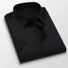 6XL 7XL 8XL Summer Men's Short Sleeve Shirt Casual Business Formal Dress Shirts for White Camisas Slim Fit Clothing 210626