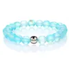 Mode 8 MM Cristal Perlé Strand Bracelet Élastique Réglable Lâche Naturel Flash Pierre Perle Bracelets Femmes Bijoux