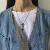 Anhänger Halsketten POTCET Koreanische Mode Trend Frauen Kreuz Halskette Hip Hop Geometrische 2021 Schmuck