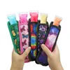 Ice Cream Tools Sublimation Blank Reusable Neoprene Popsicle Holder Insulator Sleeves Freezer Holders Antifreezing Sleeve Bags DAS371