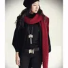 Einfarbiger Schal Herbst Winter Pullover Lose Fledermausärmel Strickjacke Plus Size Cape Mantel Damen Han Fan 210427