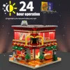 The MOC American Fast Food Shop McDona Model Building Blocks SD6901 Streetview Assembly Bricks Kids Birthday Toys Christmas Gifts For Children