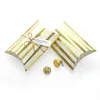 2021 nuovi 50 pezzi / set di gioielli a forma di cuscino Scatole di caramelle Dot Stripe Bomboniera Sacchetti di carta per feste regalo