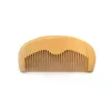 Fournitures de fête de fête peignes personnalisés gravés votre Logo peigne de poche en bois de pêche naturel barbe 11.5*5.5*1cm