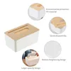 Tissue Boxes & Napkins Box Wooden Cover Paper Toilet Roll Home Bathroom Car Organizer Decoration Supplies