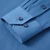 Camicie eleganti da uomo Colloquio Ufficio Manica lunga Formale Business Camicia da lavoro sociale classica solida slim fit