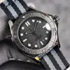 43.5mm Dive 300m 210.92.44.20.01.003 Texture Dial Automatic Mens Watch Date PVD Cool Black Steel Case Nylon Stripe Strap Sport Watches HWOM Hello_Watch G28b(2)