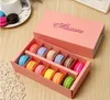 12 Cavity Macaron Box Holders Food Gifts Packaging Paper Cupcake Boxes For Bakery Snack Candy Biscuit Muffin Case SN332