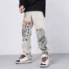Leopard Jeans Streetwear Stickerei Harajuku Hosen Kpop Kleidung männer Baggy Mode Trendyol Hosen Denim Hip Hop Vintage 0309