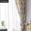 Rideaux occultants imprimés en coton Polyester minimaliste moderne pour salon salle à manger chambre rideaux en Tulle blanc