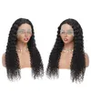 HD Transparent Lace Front Wigs Human Hair Deep Wave Lace-Closure Wig 20 Inch 130% Density Pre Plucked Miniwig for Black Women Natural Color diva1