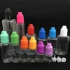 Botella transparente 3ML 5ml cuadrado 10ml 15ml 20ml 30ml 50ml 100ml Embalaje de plástico vacío botellas de plástico PET E líquido Vial de muestra contenedor recargable