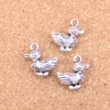 43pcs Antique Silver Bronze Plated duck Charms Pendant DIY Necklace Bracelet Bangle Findings 17*17*8mm