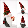 Noel Süslemeleri Yüzsüz GNOME El Yapımı Peluş Santa Kardan Adam Ren geyiği Bebek Ev Partisi Windows Süsleme W-00785