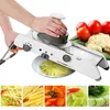 Mandoline Professional Vegetable Cutter Slicer Vegetable Grater med justerbar 304 rostfritt stålblad Kökstillbehör 210318