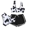 OnePieces Kinder Teenager Mädchen Kuh Floral Bademode Sommer Weste Badeanzug Dreiteilige Bikini Sets Schwimmen Beachwear Youngsters Young Gi9302646