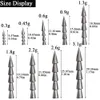 50pcs / 가방 반응 태클 네일 가중치 0.3g - 3.1g 텅스텐 삽입 싱커 다양 한 크기의 엉뚱한 소프트 웜 낚시 액세서리