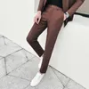 Mode formele pak broek voor mannen casual slanke trouwjurk broek effen kleur hoge kwaliteit mannen kleding lente 210527