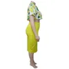 Plus Size Dress Wakacje Dwuczęściowe Zestaw Spódnice Zestawy Kobiet Odzież Moda Drukuj Crop Tops Maxi Spódnicy Garnitury Hurtownie Drop