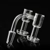 Double head Terp vacuum quartz banger nail Smoke newest style for dab rig Glass Water Bongs Hookahs fit Pearl Bead