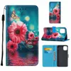 Flip Wallet Custodie in pelle per iPhone 13 pro max mini Samsung A03S Moto G Stylus 2021 5G Farfalla Cat Fiore Marmo Custodia per slot per schede