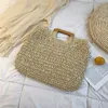 HBP Non-Brand Summer Beach Straw Bag Portable Dames Koreaanse Street Fashion Vrijeetvakantie eenvoudige handgemaakte sport.0018 YXHU